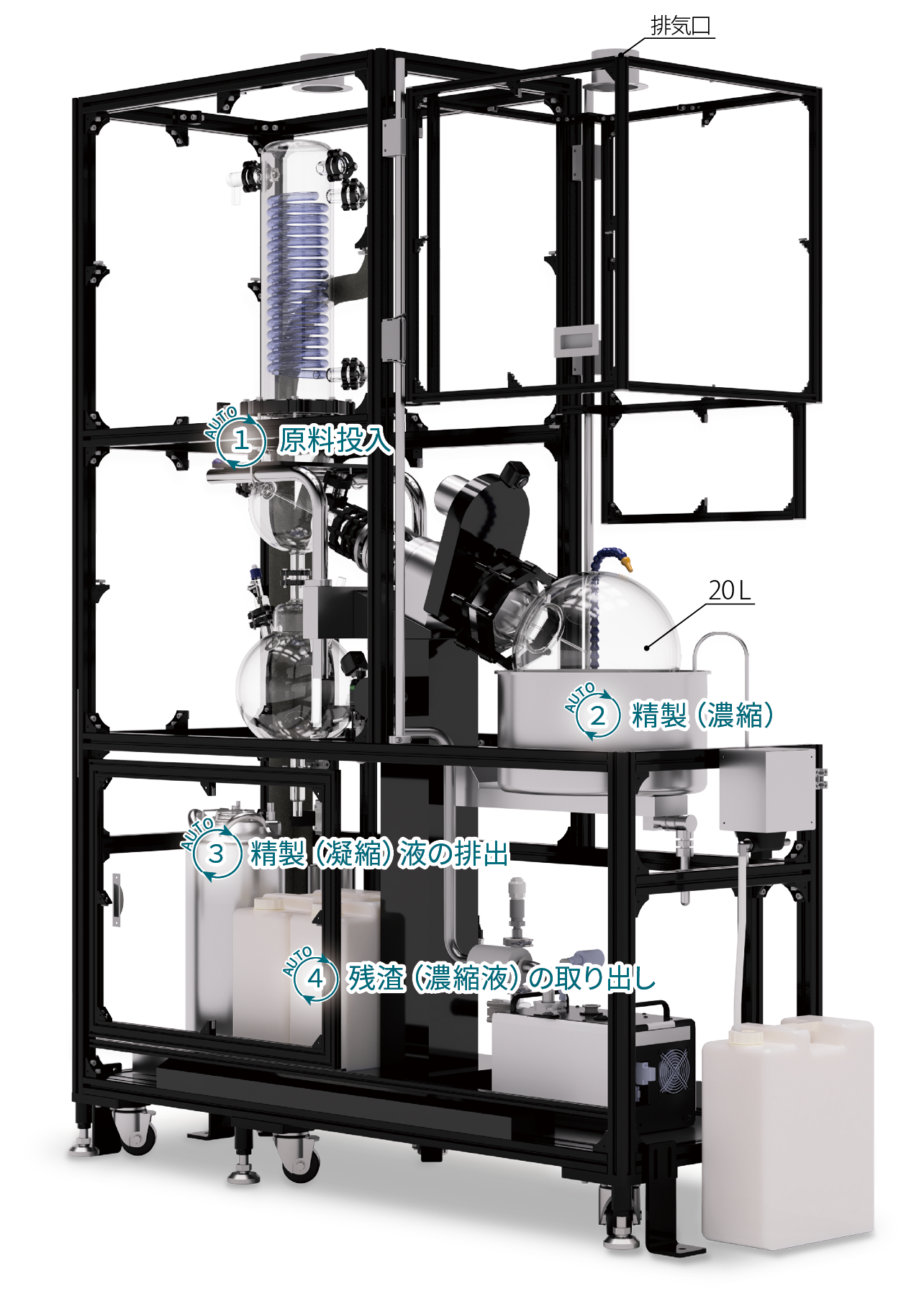 全自動ロータリーエバポレーターの画像